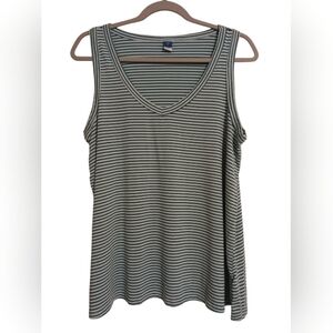 NEW WOMEN'S OLD NAVY SLEEVELESS STRIPED TOP SIZE LARGE